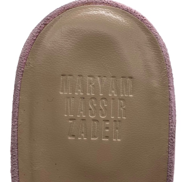 Maryam Nassir Zadeh Sandals Sophie Pink Suede Heeled Slide Size 10.5 - Picture 8 of 12